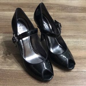 BCBG Paris peep toe heels